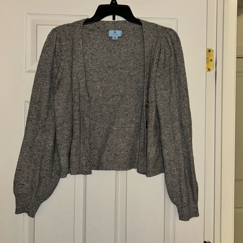 CeCe Gray Women's Cardigan Sweater